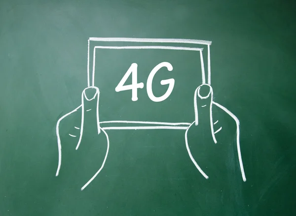 Segno di tecnologia di comunicazione 4G — Foto Stock