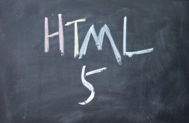 html 5 işareti ile Tebeşir tahtaya yazılan