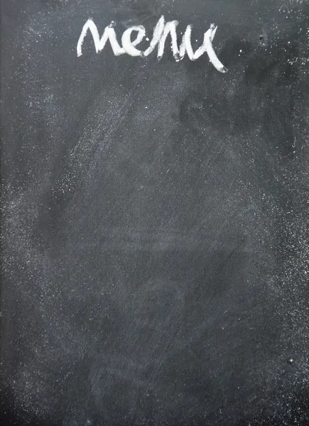 Menu title written with chalk on blackboard — Stock Image Menu title written with chalk on blackboard Royalty Free Stock Images