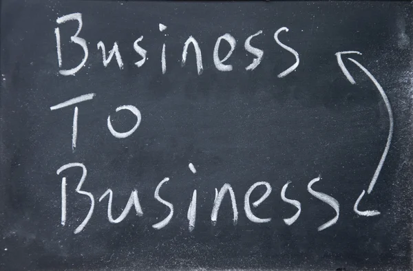 Business to teken geschreven met krijt op blackboard — Stockfoto