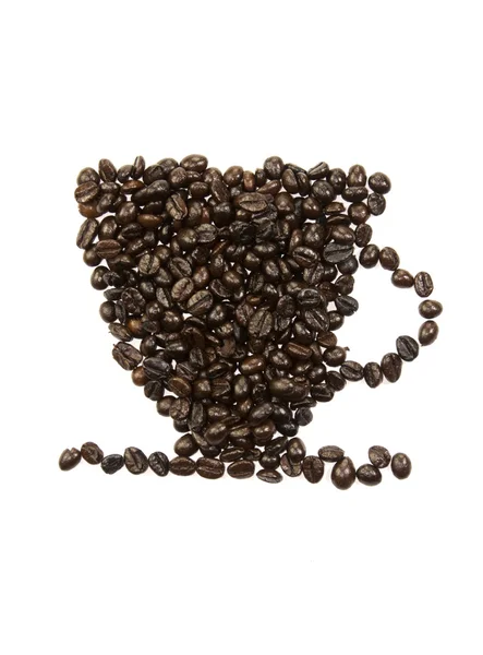 Kaffebönor cup mönster — Stockfoto