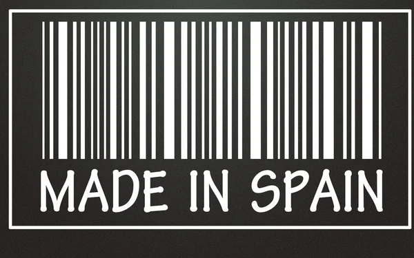 Valmistettu Espanjan etiketti — kuvapankkivalokuva