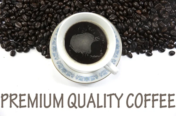 Prémiové kvality kávy znamení — Stock fotografie