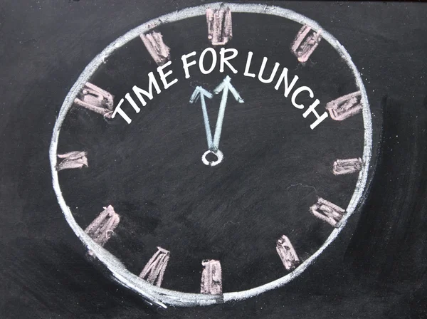 Time for lunch clock — Stock Photo, Image