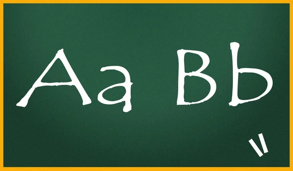 Aa Bb written with chalk on blackboard — Stock Photo, Image