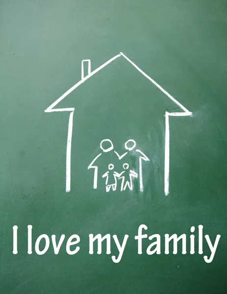 Ich liebe mein Familiensymbol — Stockfoto