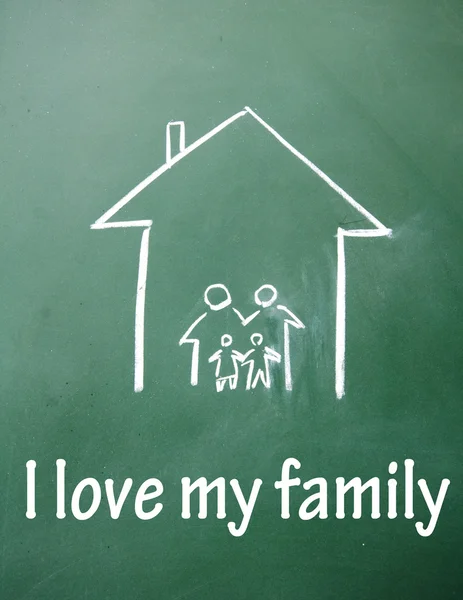 Kocham moja rodzina symbol — Zdjęcie stockowe