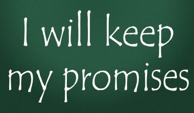 i will keep my promises title clipart