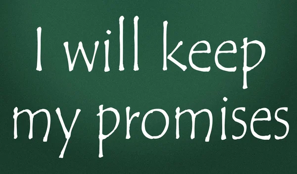 I will keep my promises title — Stock Photo, Image