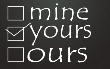 mine & yours and ours choice clipart
