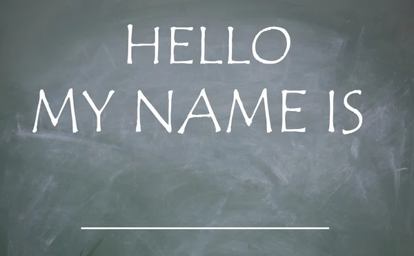 Hello my name is title — Stock Photo, Image