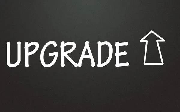 Teken een upgrade uitvoert — Stockfoto