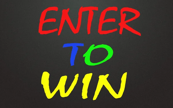 Enter to win symbol — Stock Photo, Image