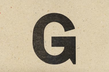 alfabe işaret üstünde hafif karton