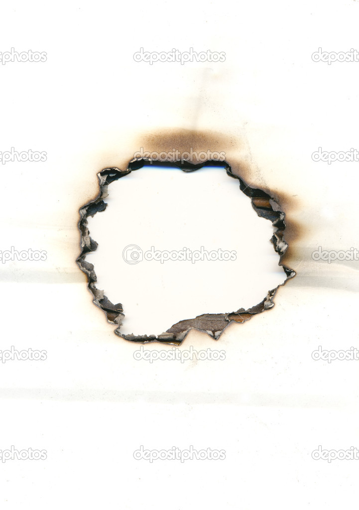 combustion white packaging board hole