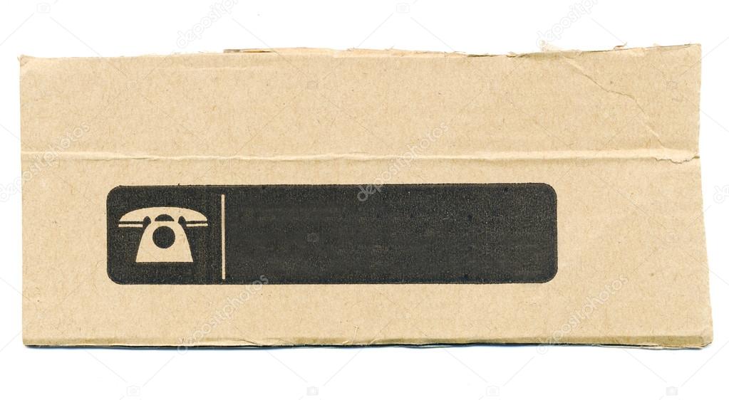 Customer Service Phone on packaging board