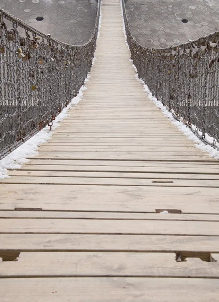 Iron chain bridge — Stock Photo, Image