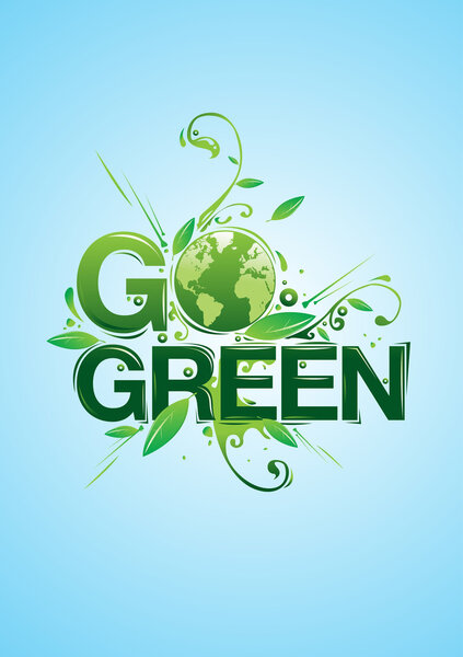 Плакат кампании Go Green
