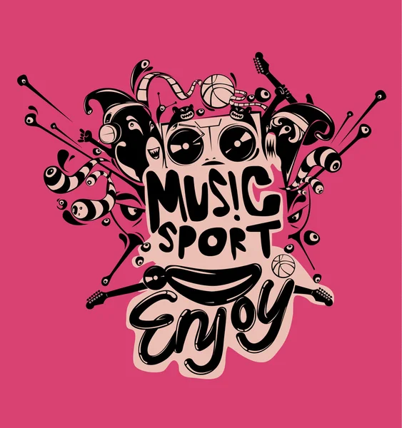Design vector sport and music — Stock Vector
