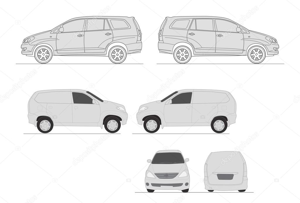 Template car design illustration