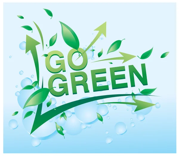 Go green poster — Stock Vector