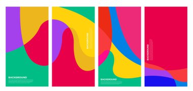 Yaz koleksiyonları için vektör renkli sıvı ve akışkan arkaplan