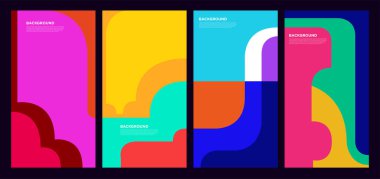 Yaz koleksiyonları için vektör renkli sıvı ve akışkan arkaplan