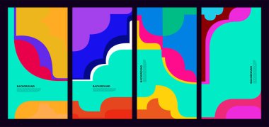 Yaz koleksiyonları için vektör renkli sıvı ve akışkan arkaplan