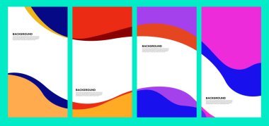 Yaz koleksiyonları için vektör renkli sıvı ve akışkan arkaplan