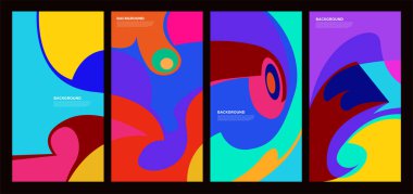 Yaz koleksiyonları için vektör renkli sıvı ve akışkan arkaplan