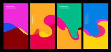 Yaz koleksiyonları için vektör renkli sıvı ve akışkan arkaplan