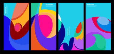 Yaz koleksiyonları için vektör renkli sıvı ve akışkan arkaplan