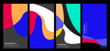 Yaz koleksiyonları için vektör renkli sıvı ve akışkan arkaplan