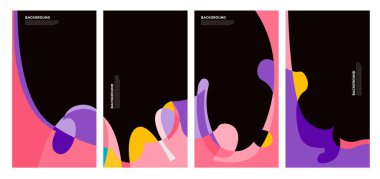 Yaz koleksiyonları için vektör renkli sıvı ve akışkan arkaplan