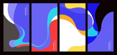 Yaz koleksiyonları için vektör renkli sıvı ve akışkan arkaplan