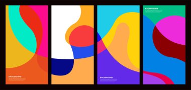 Yaz koleksiyonları için vektör renkli sıvı ve akışkan arkaplan