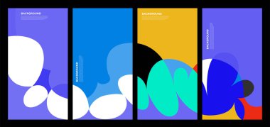 Yaz koleksiyonları için vektör renkli sıvı ve akışkan arkaplan