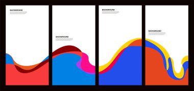 Yaz koleksiyonları için vektör renkli sıvı ve akışkan arkaplan