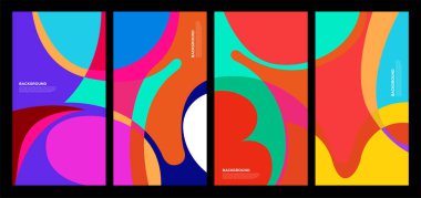 Yaz koleksiyonları için vektör renkli sıvı ve akışkan arkaplan