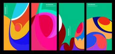 Yaz koleksiyonları için vektör renkli sıvı ve akışkan arkaplan