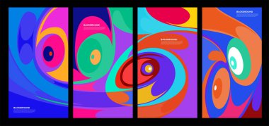 Yaz koleksiyonları için vektör renkli sıvı ve akışkan arkaplan