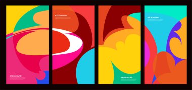 Yaz koleksiyonları için vektör renkli sıvı ve akışkan arkaplan