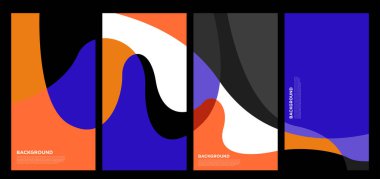 Yaz koleksiyonları için vektör renkli sıvı ve akışkan arkaplan