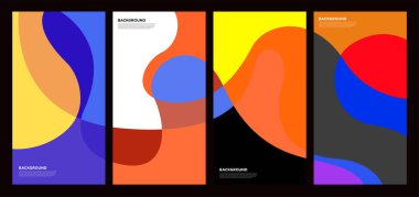 Yaz koleksiyonları için vektör renkli sıvı ve akışkan arkaplan