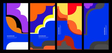 Yaz koleksiyonları için vektör renkli sıvı ve akışkan arkaplan