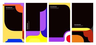 Yaz koleksiyonları için vektör renkli sıvı ve akışkan arkaplan