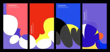 Yaz koleksiyonları için vektör renkli sıvı ve akışkan arkaplan