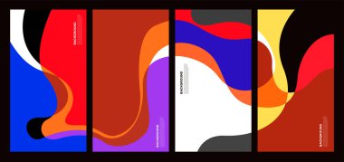 Yaz koleksiyonları için vektör renkli sıvı ve akışkan arkaplan