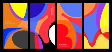 Yaz koleksiyonları için vektör renkli sıvı ve akışkan arkaplan