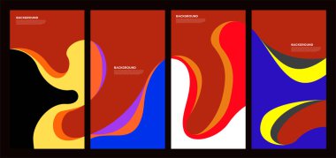 Yaz koleksiyonları için vektör renkli sıvı ve akışkan arkaplan